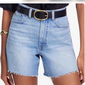 Madewell Light Blue High-Rise Cutoff Denim Shorts
